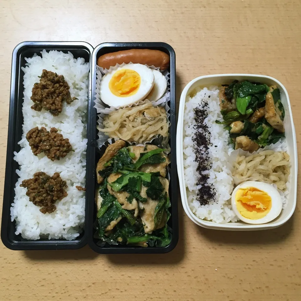 Snapdishの料理写真:オット弁当&自分弁当0314|hisakoさん