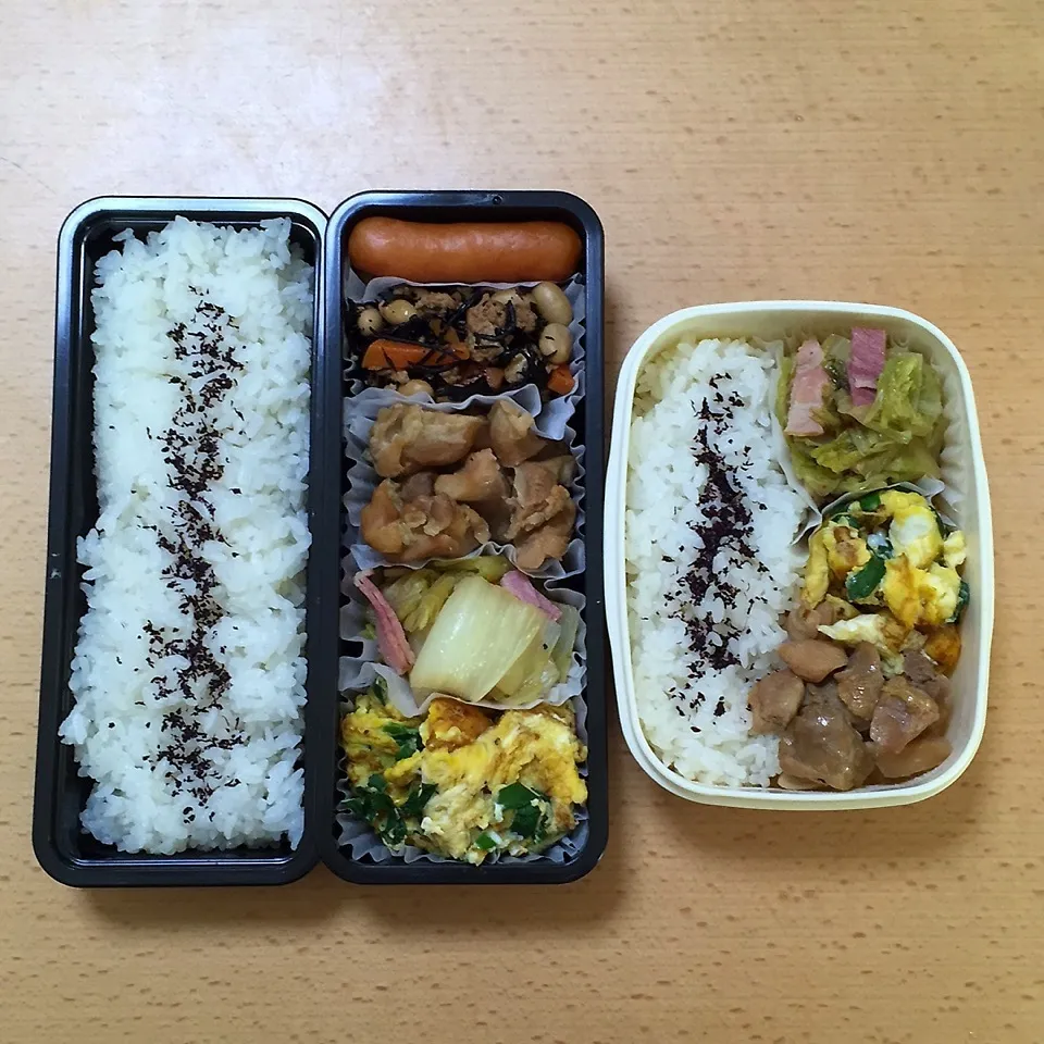 Snapdishの料理写真:オット弁当&自分弁当0205|hisakoさん