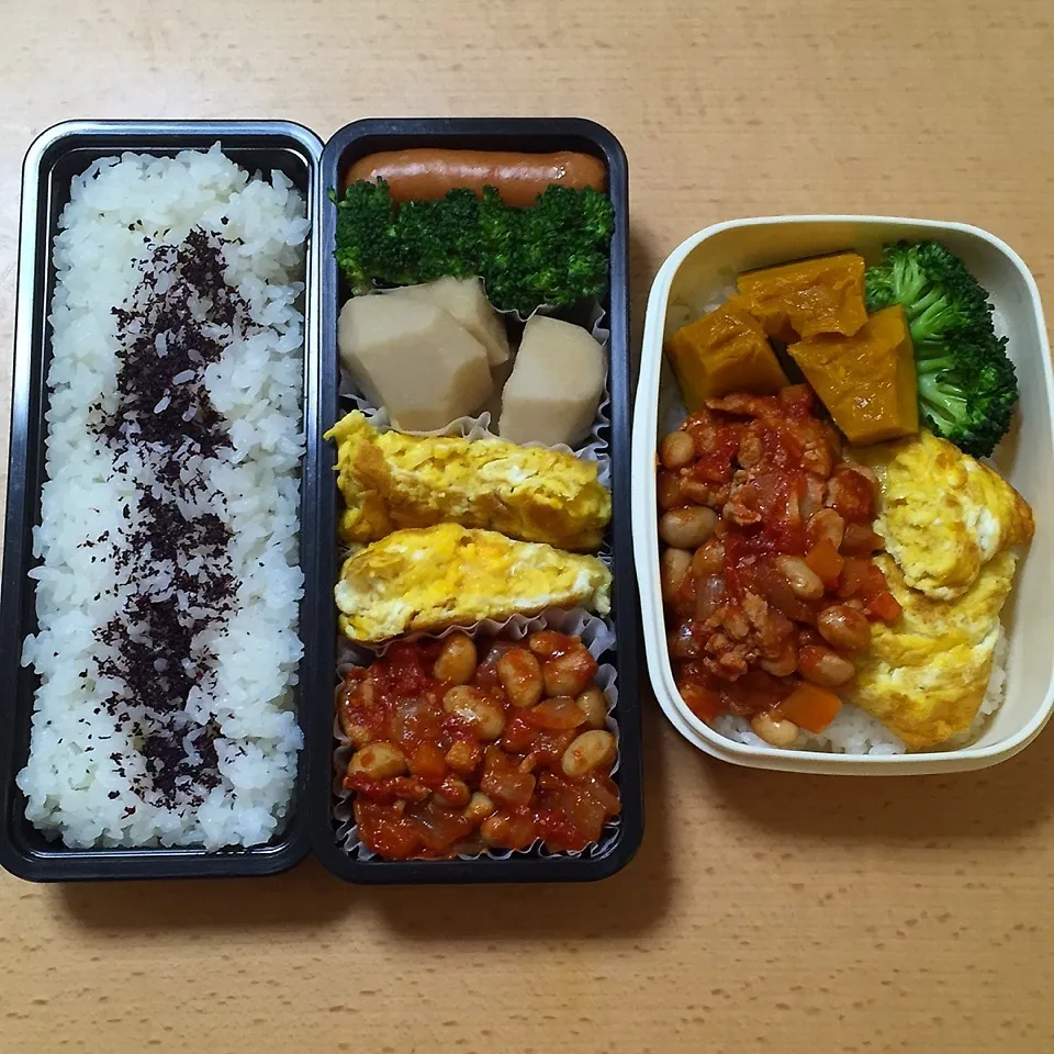 Snapdishの料理写真:オット弁当&自分弁当0114|hisakoさん