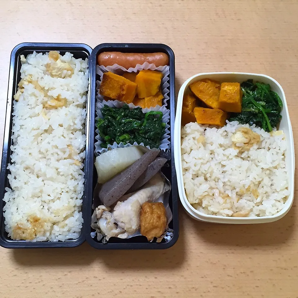 Snapdishの料理写真:オット弁当&自分弁当1221|hisakoさん