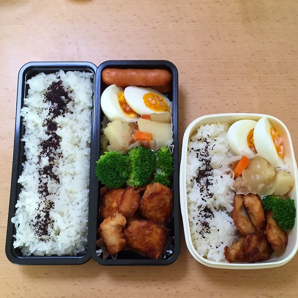 Snapdishの料理写真:オット弁当&自分弁当1217|hisakoさん