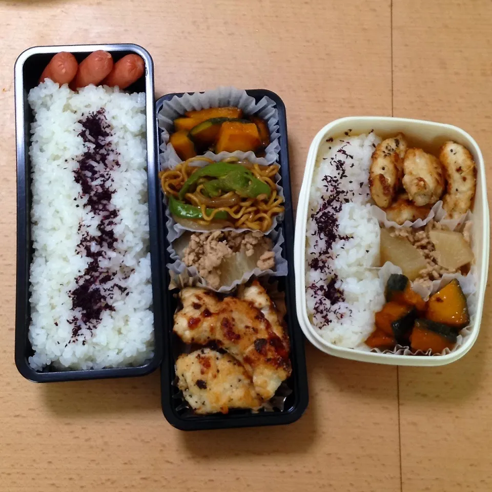 Snapdishの料理写真:オット弁当&自分弁当1023|hisakoさん