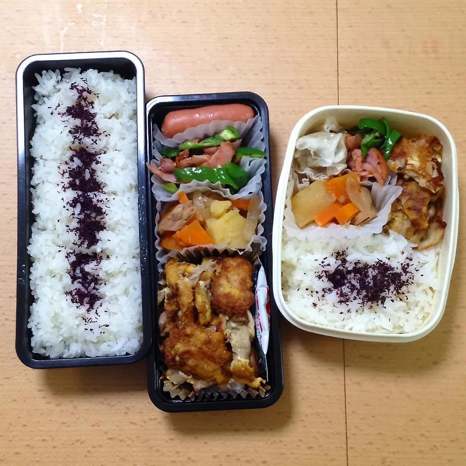 Snapdishの料理写真:オット弁当&自分弁当0825|hisakoさん