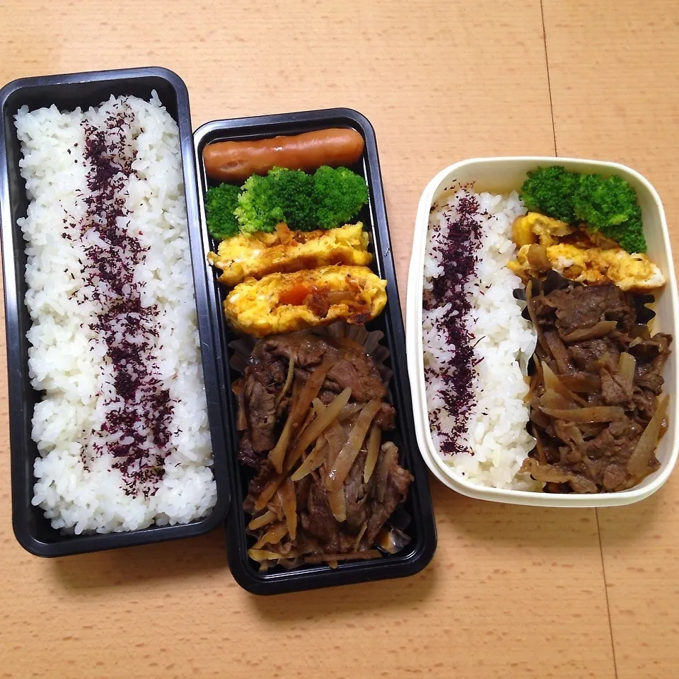 Snapdishの料理写真:オット弁当&自分弁当0807|hisakoさん