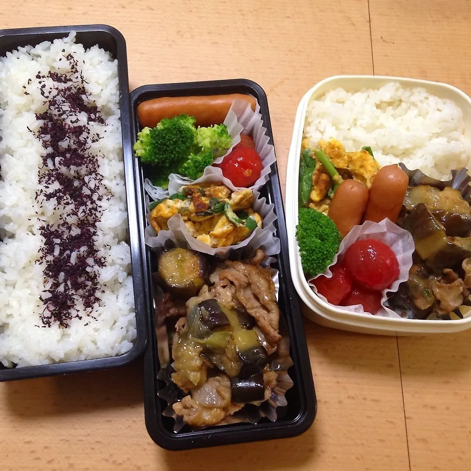 Snapdishの料理写真:オット弁当&自分弁当0701|hisakoさん