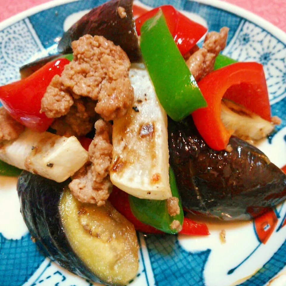 焼き大根とお野菜の中華炒め|@きなこさん