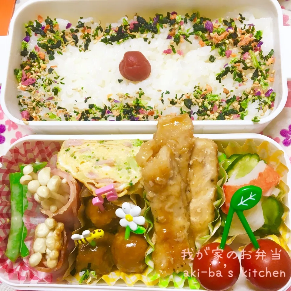 Snapdishの料理写真:我が家のお弁当♪( ິˊᄌˋ )ິ੭ुᐣᐣ|アキーバさん