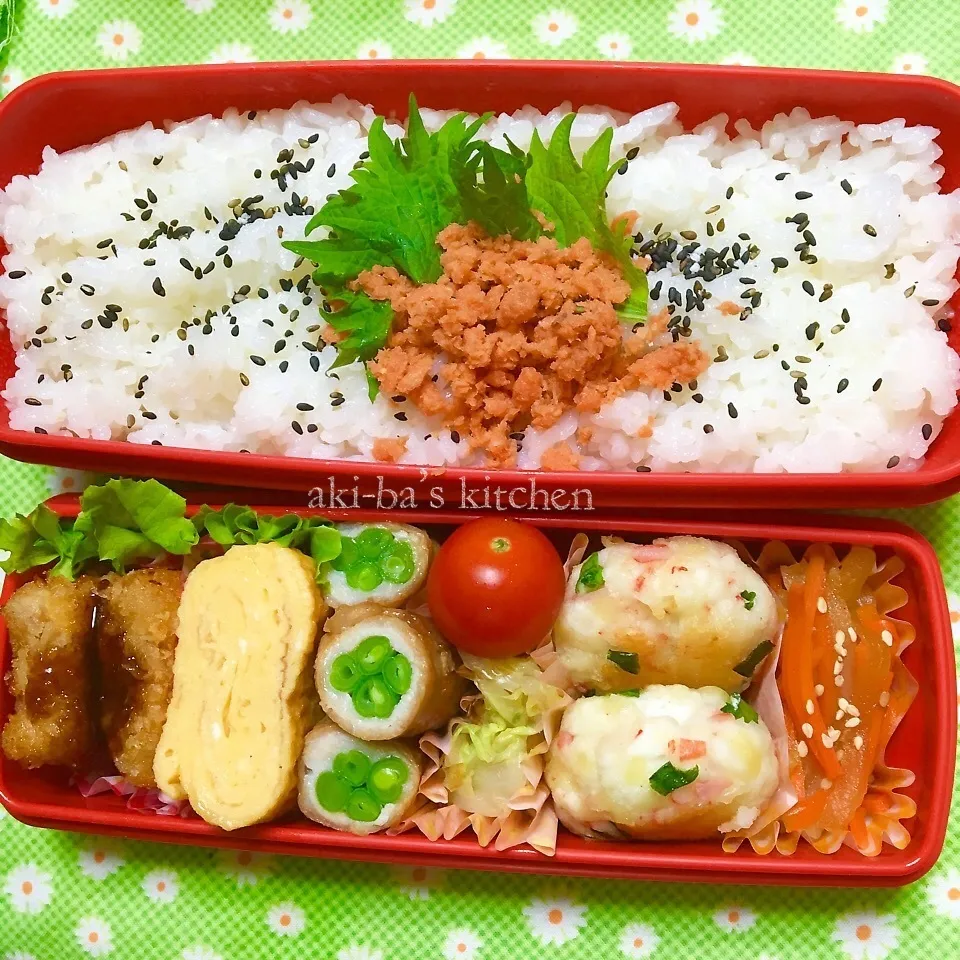 Snapdishの料理写真:我が家のお弁当♡( ᵕ̤ૢᴗᵕ̤ૢ )♡|アキーバさん