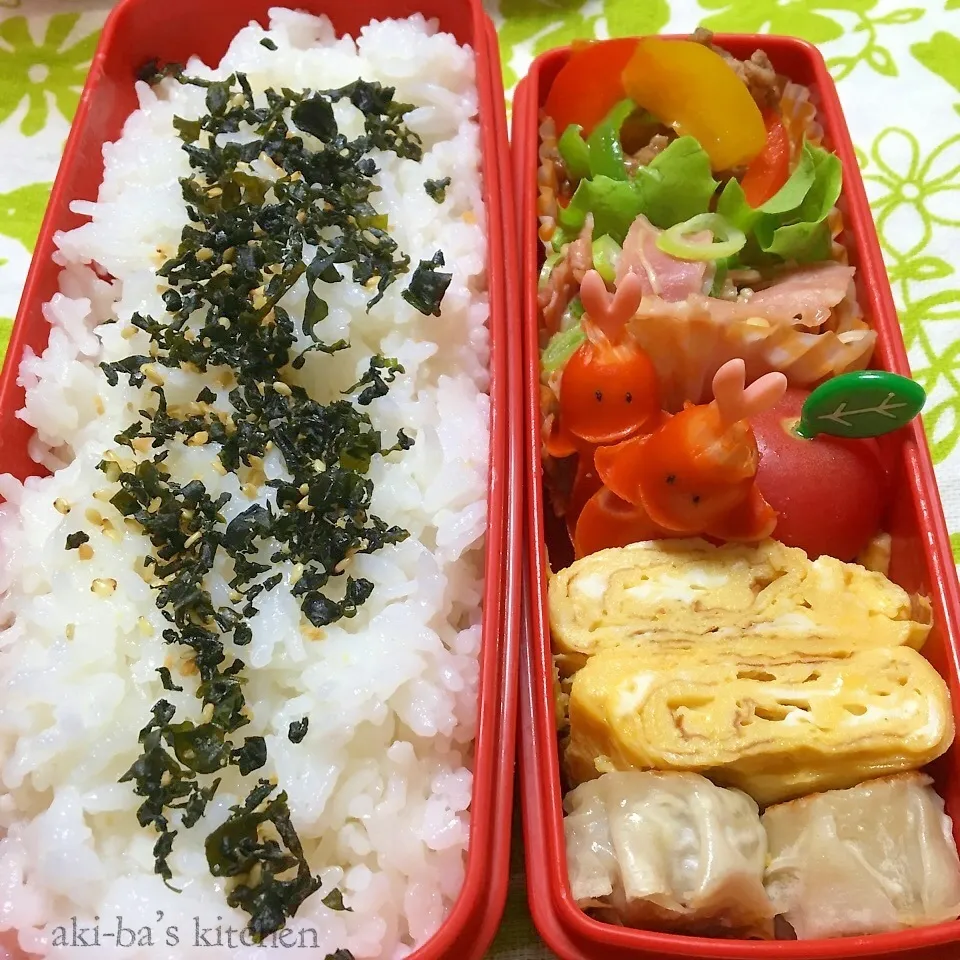 我が家のお弁当!今日は一個〜〜(= '艸')ﾑﾌﾟﾌﾟ|アキーバさん