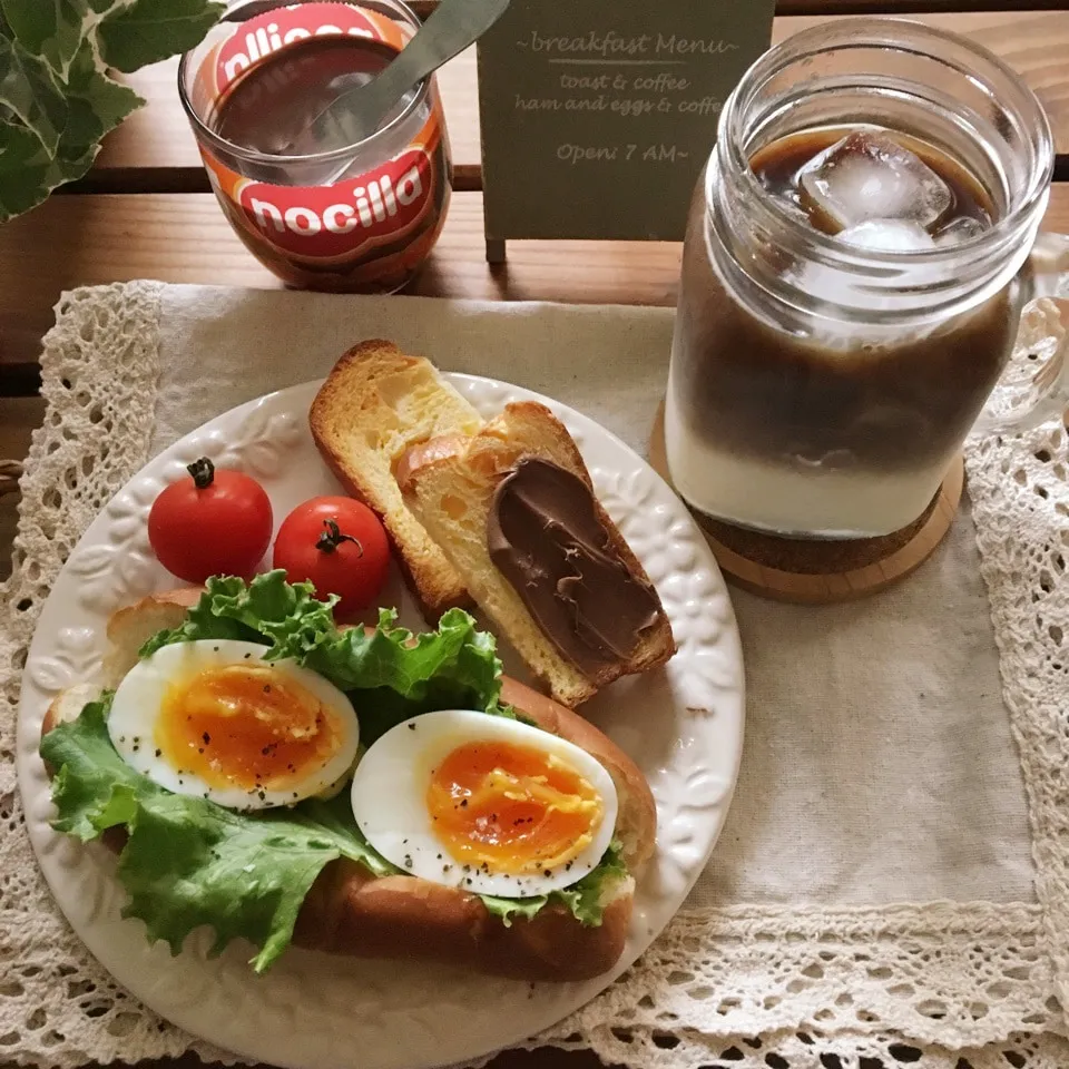 ＊朝ごはん＊半熟茹で玉子のコッペパンサンド|sayakaさん