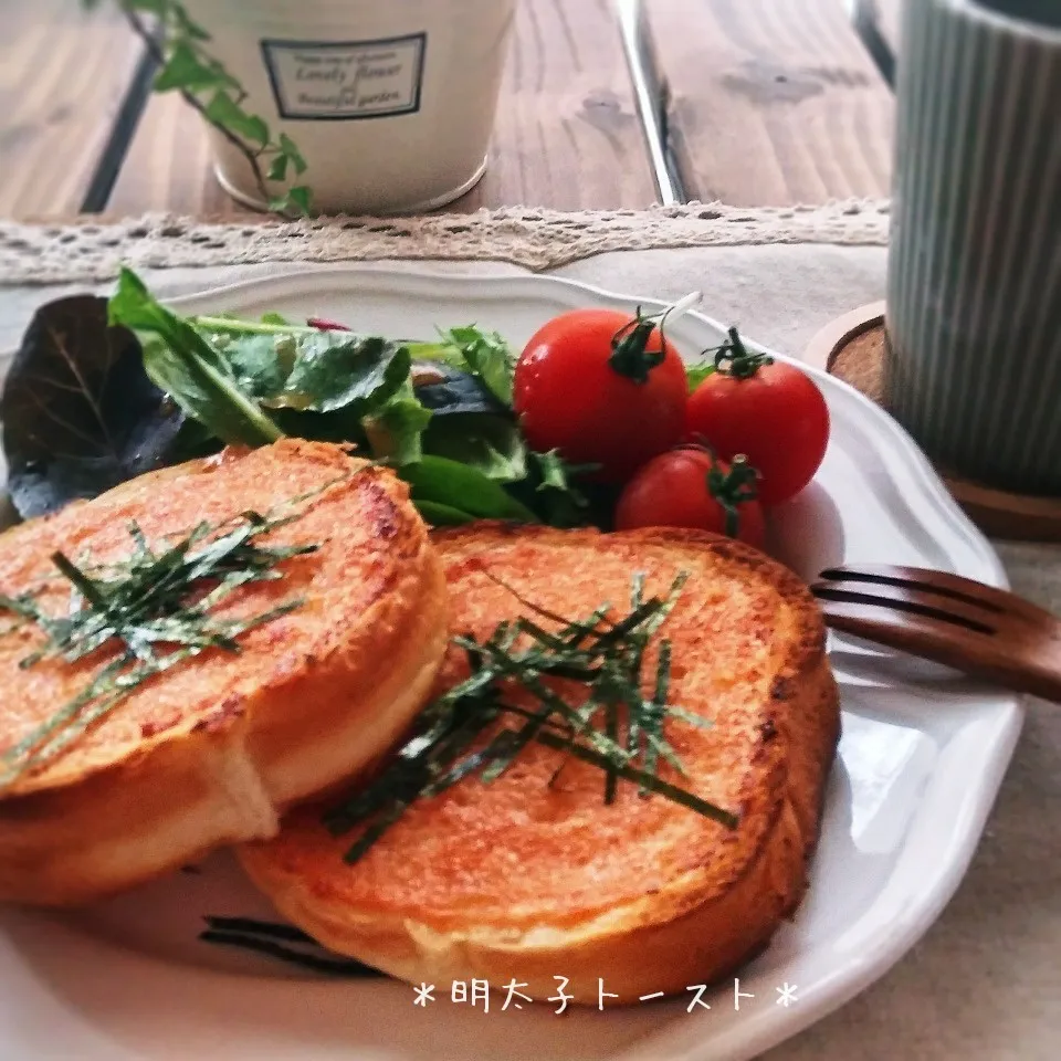 ＊明太子トーストde朝ごはんプレート＊|sayakaさん