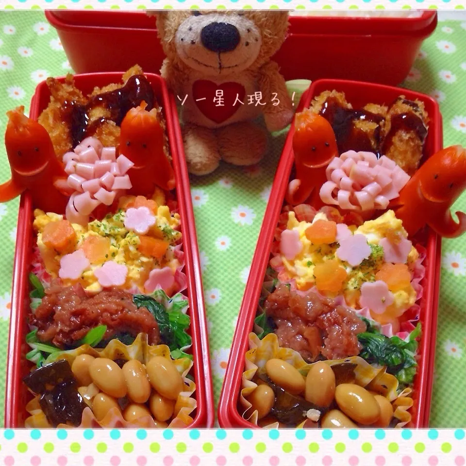 我が家のお弁当◡̈♥︎久々にソー星人現る⁉︎|アキーバさん