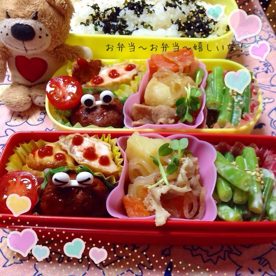 Snapdishの料理写真:我が家のお弁当◡̈♥︎|アキーバさん