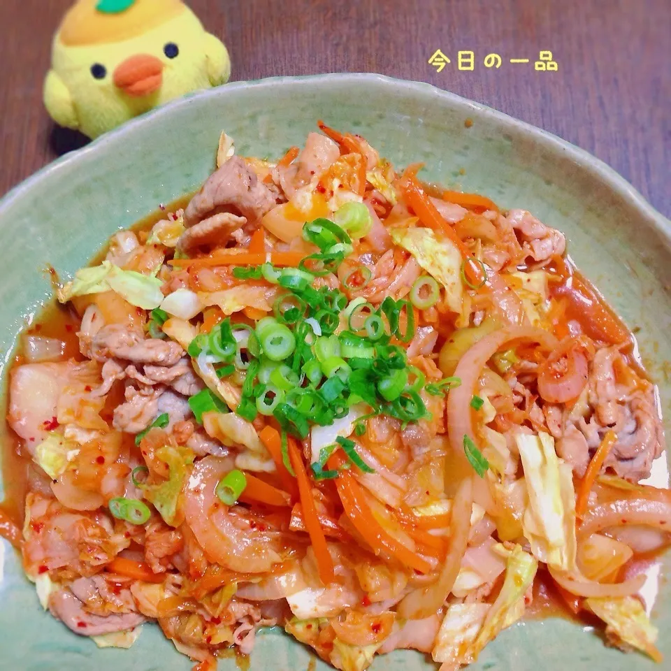 我が家の晩御飯◡̈♥︎豚キムチ|アキーバさん