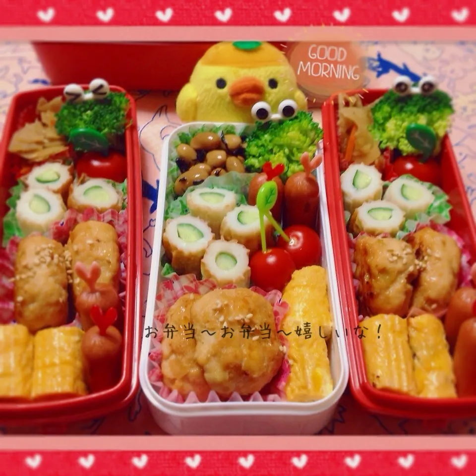 Snapdishの料理写真:我が家のお弁当◡̈♥︎|アキーバさん