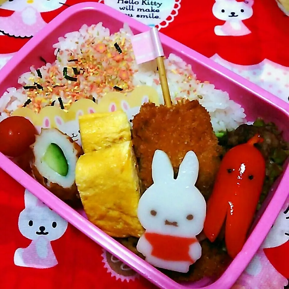 串カツ弁当、焼きそば入り|かなさん