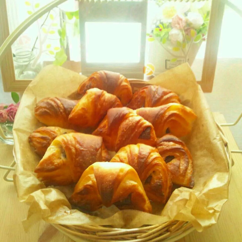 冷凍生地で食べたいときにすぐ焼ける♪チョコクロワッサン|sayakaさん