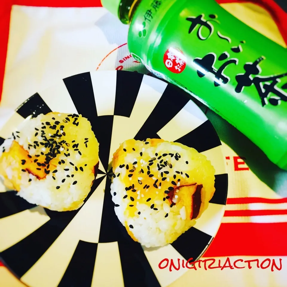 さつま芋のおにぎりで朝ごはん|めんちゃんさん