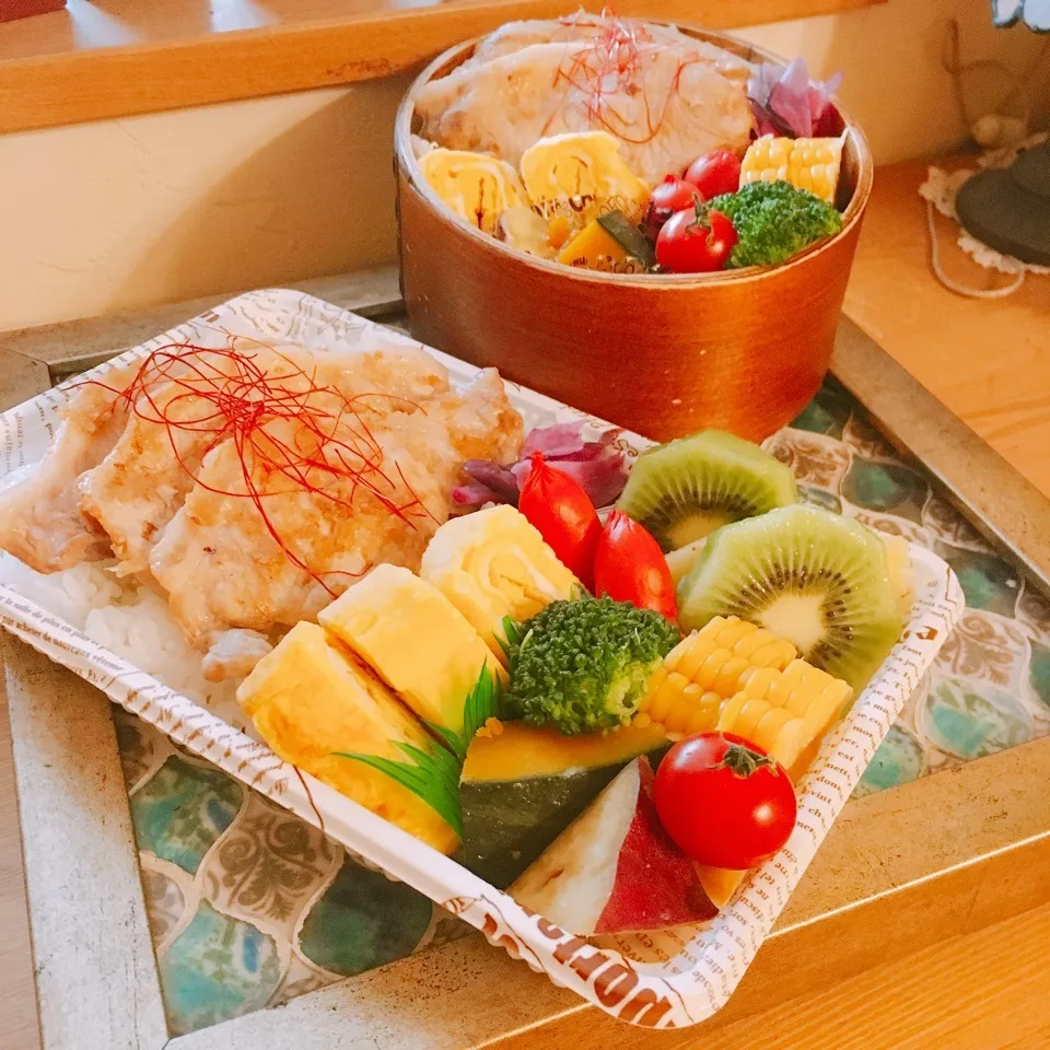 Snapdishの料理写真:豚の生姜焼き弁当✨|りこ2さん