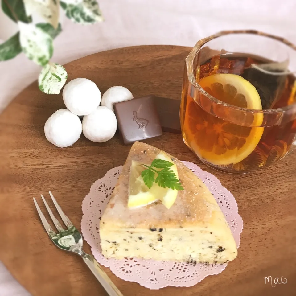 紅茶とはちみつレモンのケーキのワンプレート|まおさん