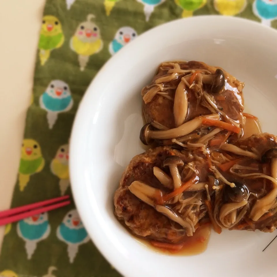 豆腐ハンバーグ（生姜風味野菜あんかけ）|まおさん