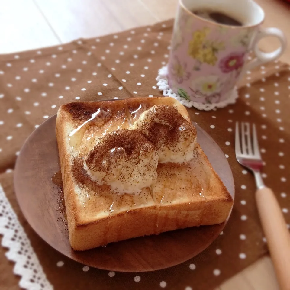 Snapdishの料理写真:コーヒーハニートースト|まおさん