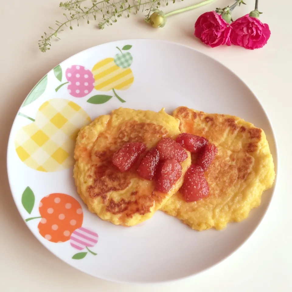 フレンチトースト風パンケーキ（パン粉）|まおさん