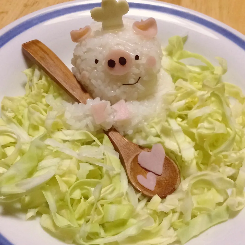 Snapdishの料理写真:野菜も食べてほしいぶー♡|まおさん