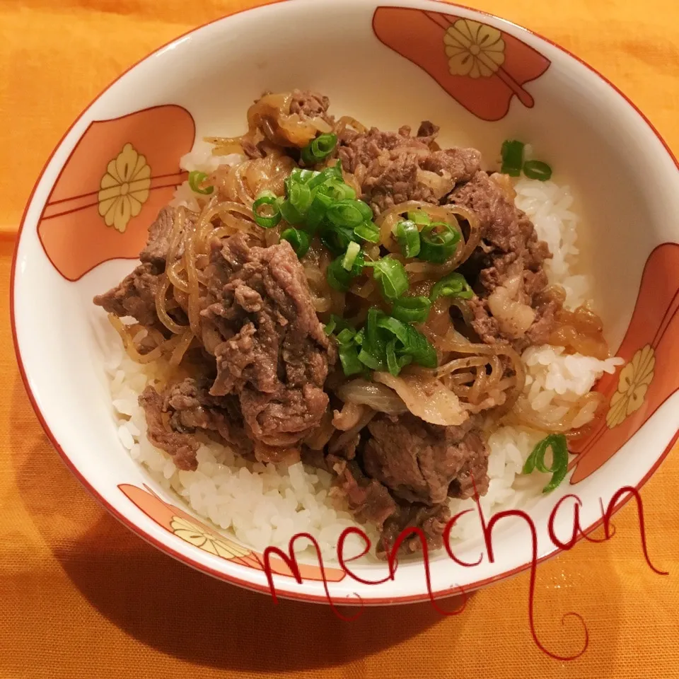 40日ぶりの手作り夕飯は牛丼p(^_^)q|めんちゃんさん