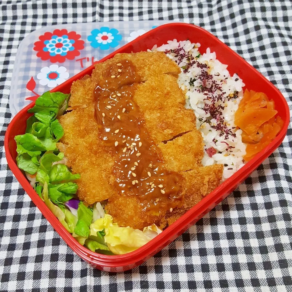 Snapdishの料理写真:のっけ弁♡トンカツ|ゆみころさん