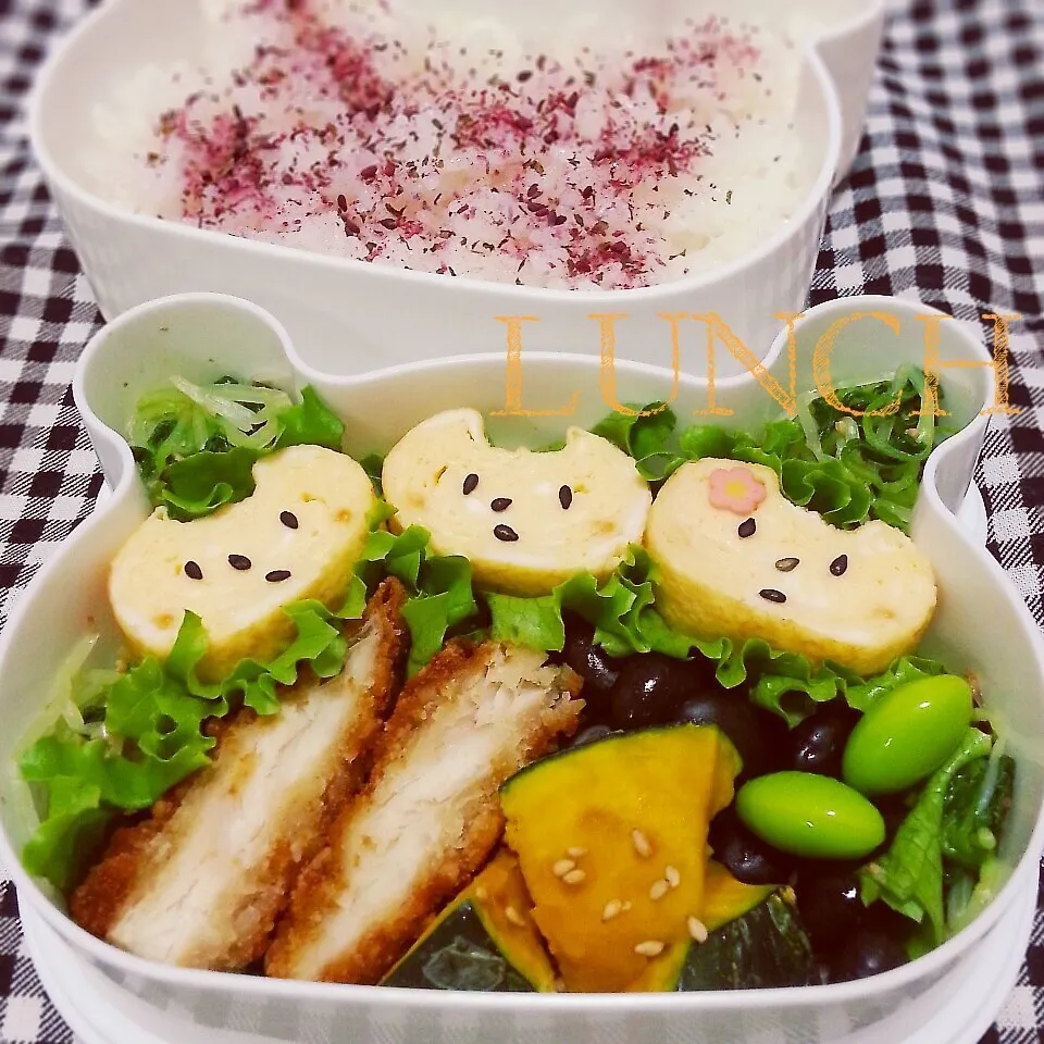 Snapdishの料理写真:Happy Birthday☆ねこたまべんと。|ゆみころさん