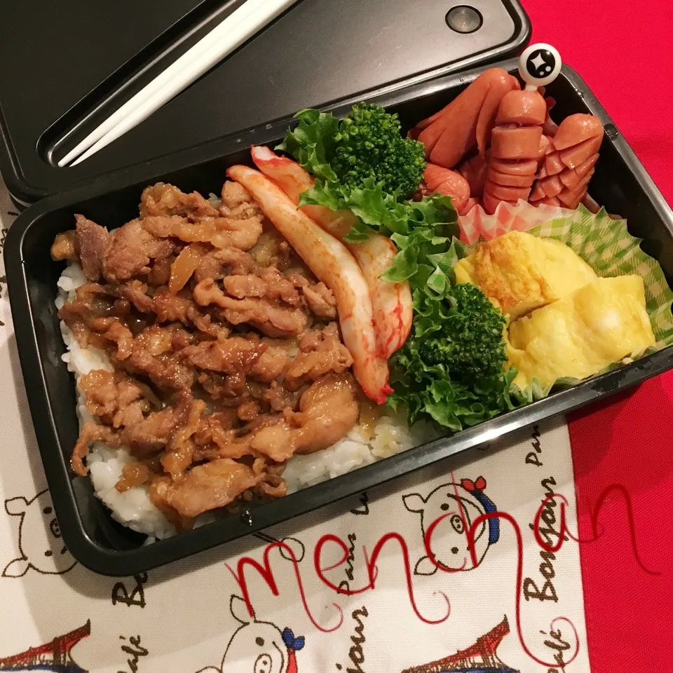 ウインナーおばけでガッツリ系弁当！|めんちゃんさん