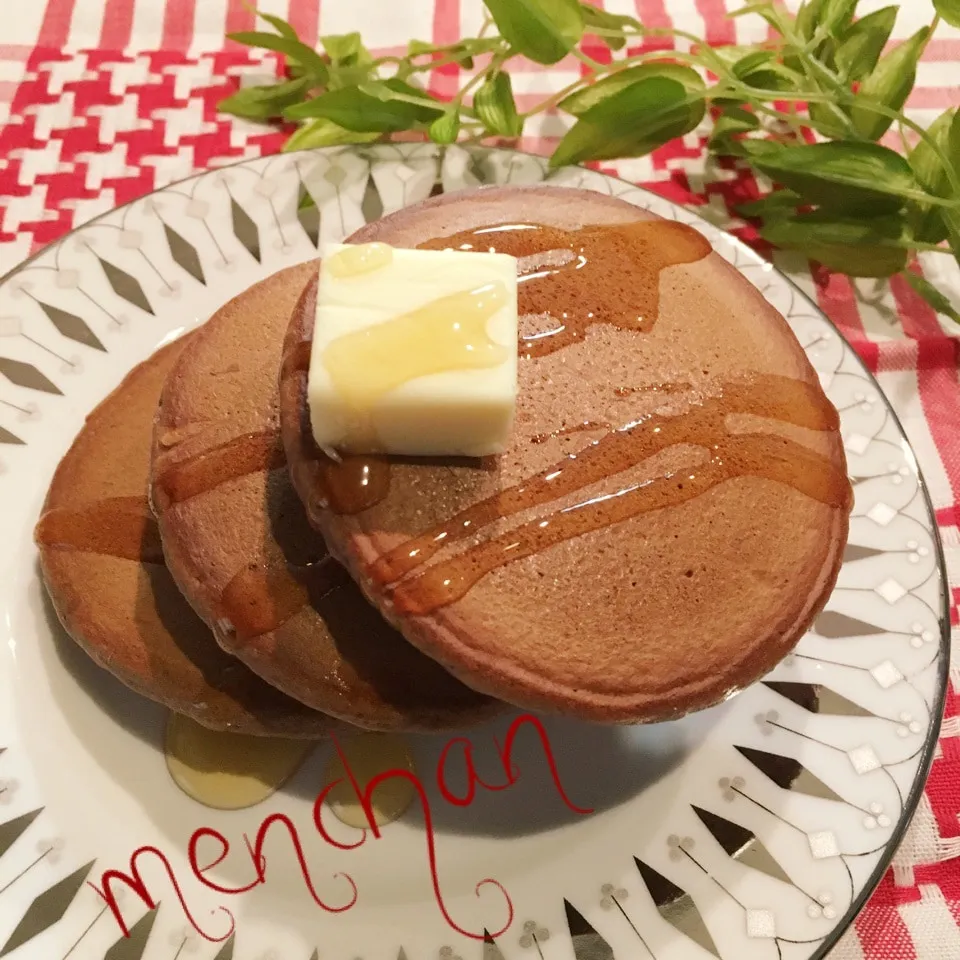 ホッとする美味しさ！ココアパンケーキ♡|めんちゃんさん