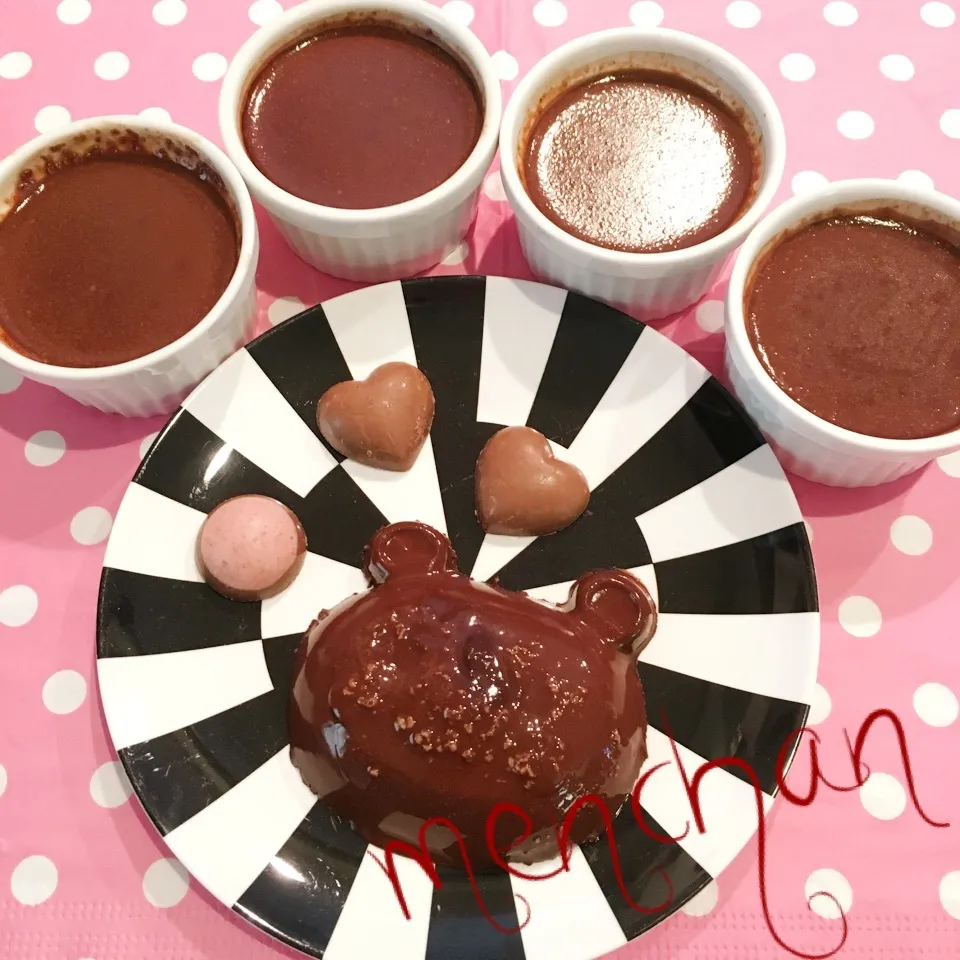 お豆腐ちょっとだけ入りチョコプリン♡|めんちゃんさん