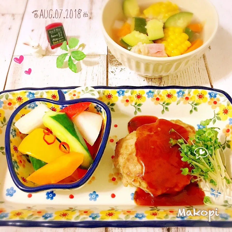 Snapdishの料理写真:夕飯 (^-^)♪|まこぴ～♪さん