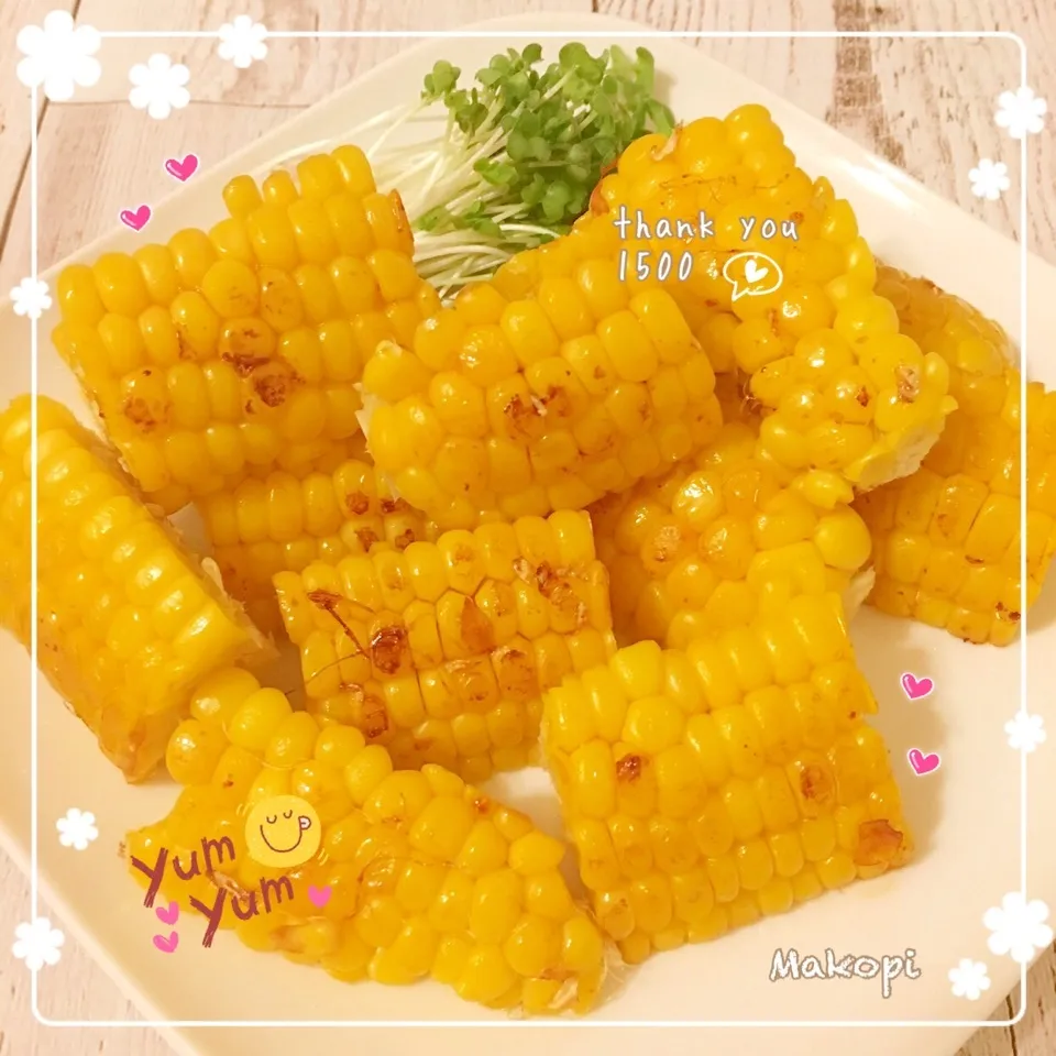 簡単♡美味しい〜バター醤油とうもろこし🌽✨|まこぴ～♪さん