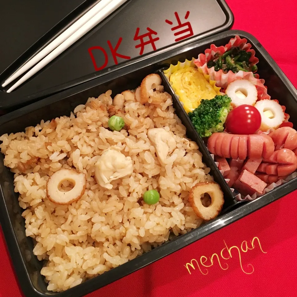 鶏ごはんでお顔弁当(*^^*)|めんちゃんさん