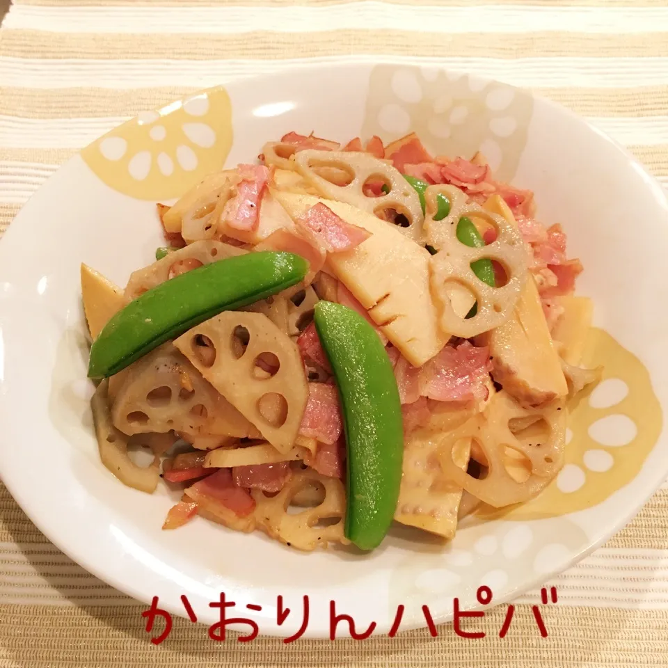 新筍のガリバタ醤油炒めでお祝い！|めんちゃんさん