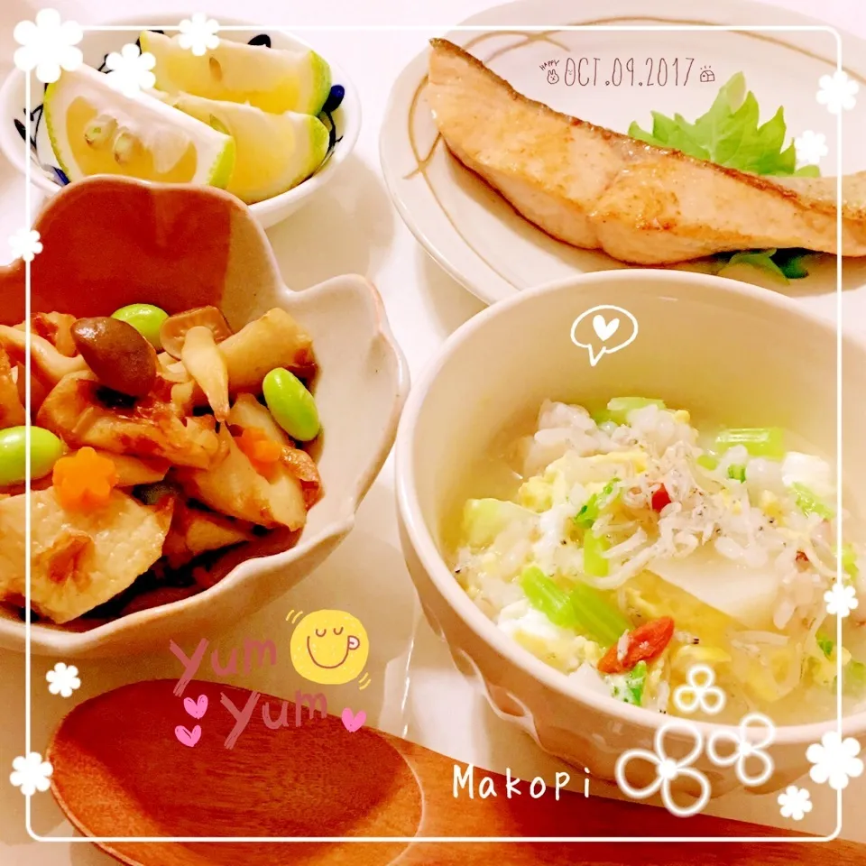 Snapdishの料理写真:夕飯 (^-^)♪|まこぴ～♪さん