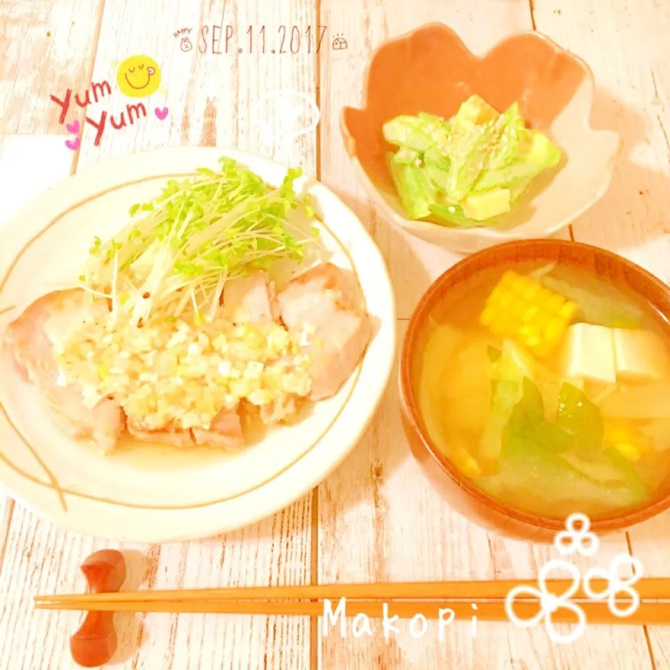 昨日の夕飯 (^-^)♪|まこぴ～♪さん