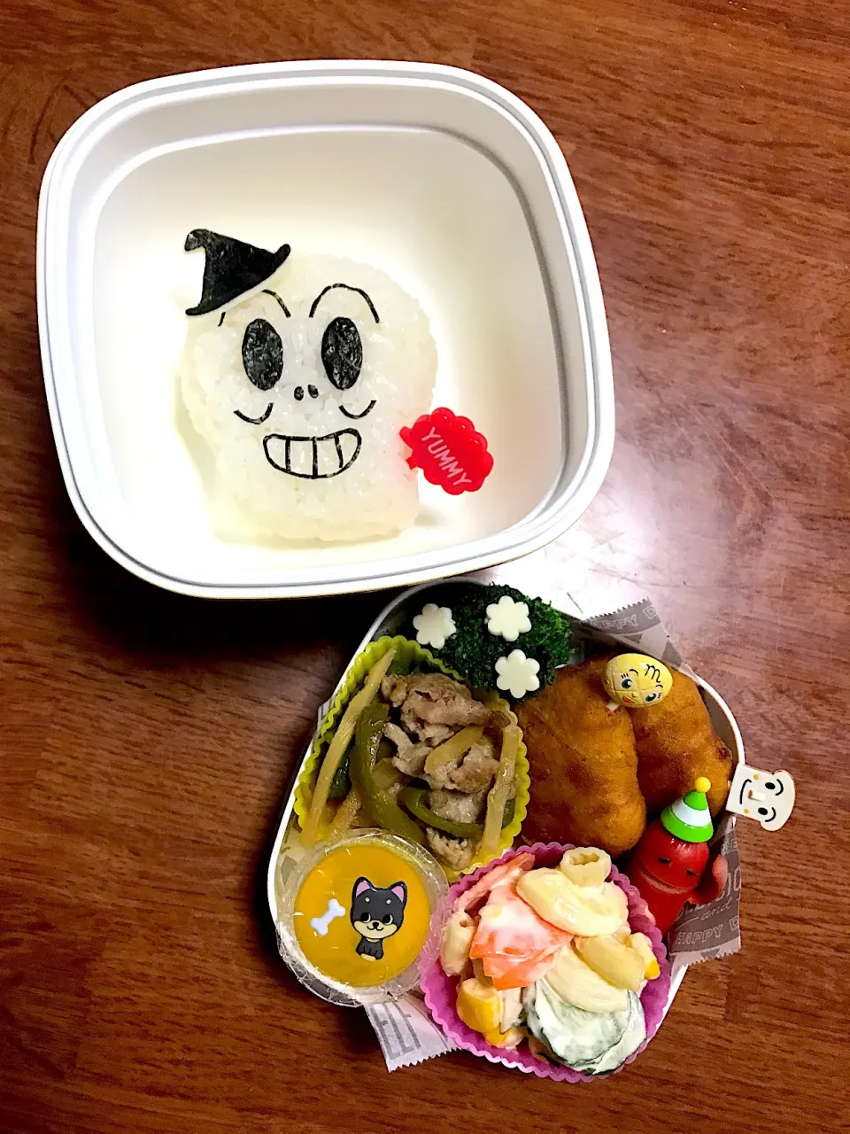 ハロウィンホラーマン弁当♡|かなさん