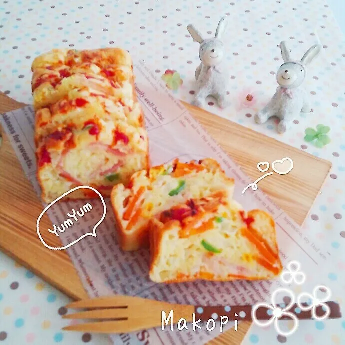 Snapdishの料理写真:ローズさんの♡ケークサレのマネッこ〜(*^^*)♪|まこぴ～♪さん