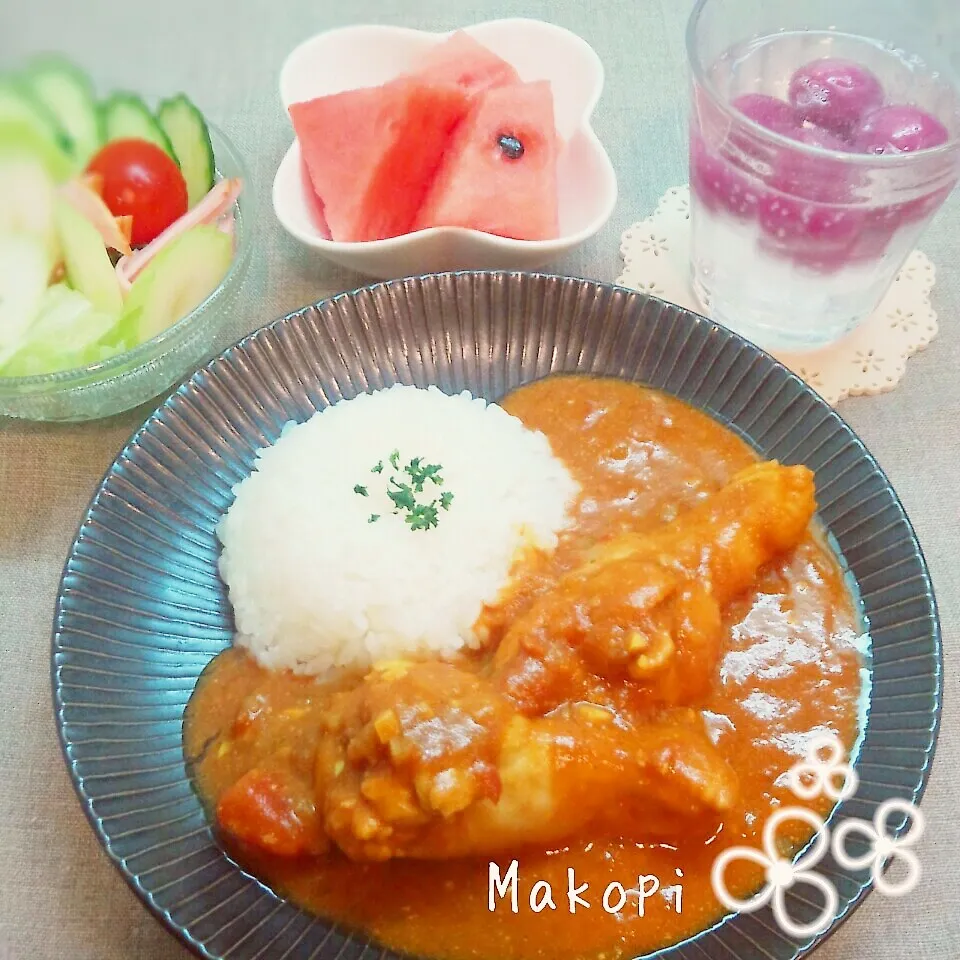 トマトたっぷりチキンカレー♡!!|まこぴ～♪さん