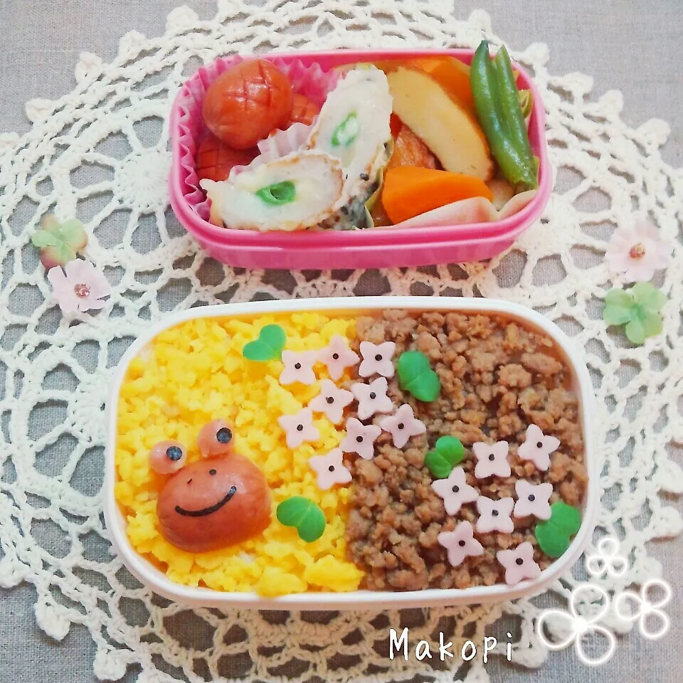 もうすぐ梅雨だね♡あじさい弁当(*´╰╯`)♬|まこぴ～♪さん