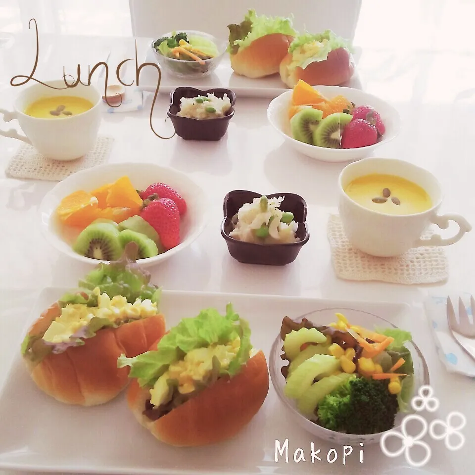 Snapdishの料理写真:お家でランチ(*´˘`*)♡|まこぴ～♪さん