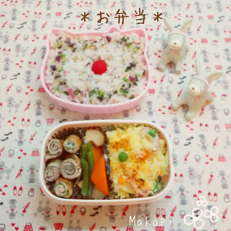 Snapdishの料理写真:お弁当(*´˘`*)♡|まこぴ～♪さん