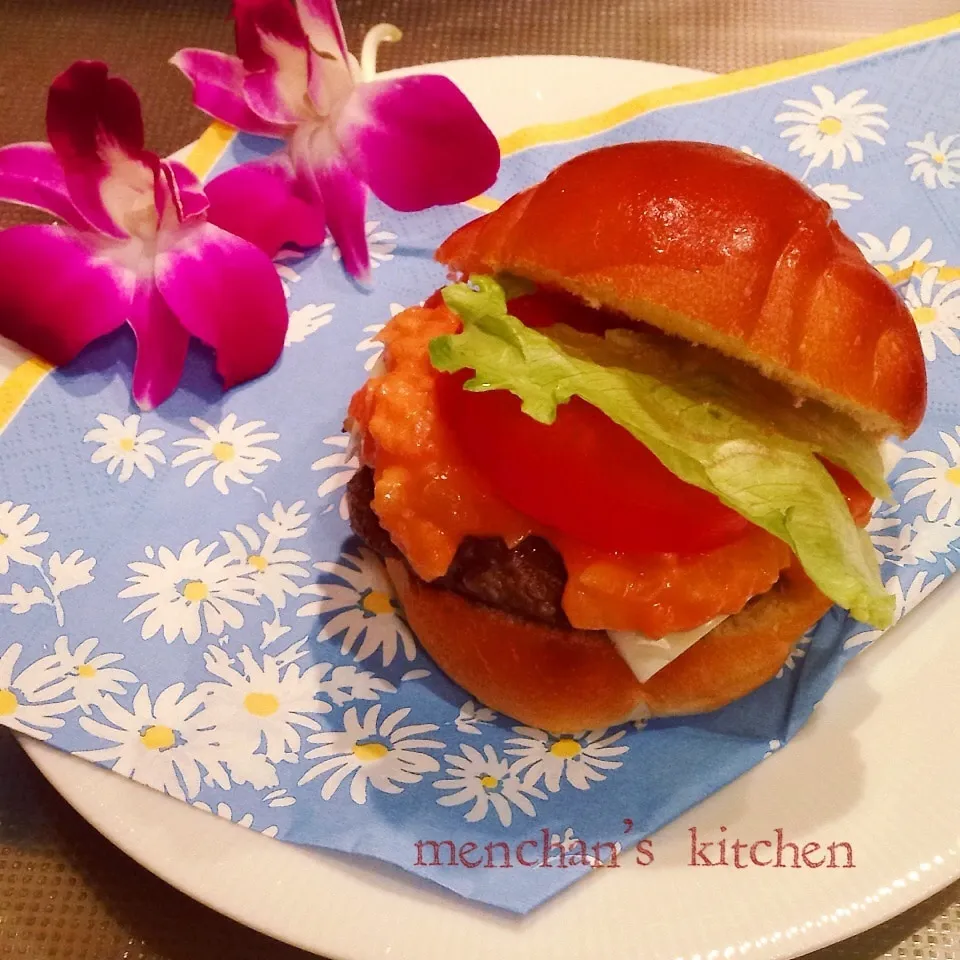 Snapdishの料理写真:食べたかった！モス風チーズバーガー♡|めんちゃんさん