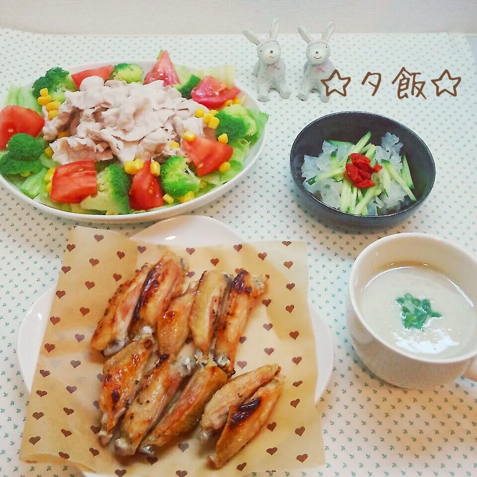 今日の夕飯(*´˘`*)♡|まこぴ～♪さん