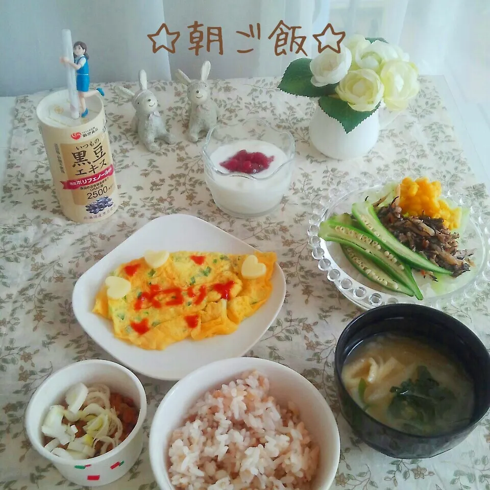 Snapdishの料理写真:朝ごはん(*´˘`*)♡|まこぴ～♪さん