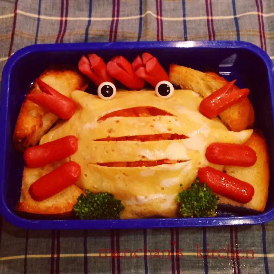 びっくり！カニさん弁当( ´艸｀)|めんちゃんさん